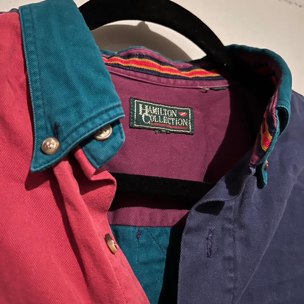 Vintage 90’s Color Block Button Down